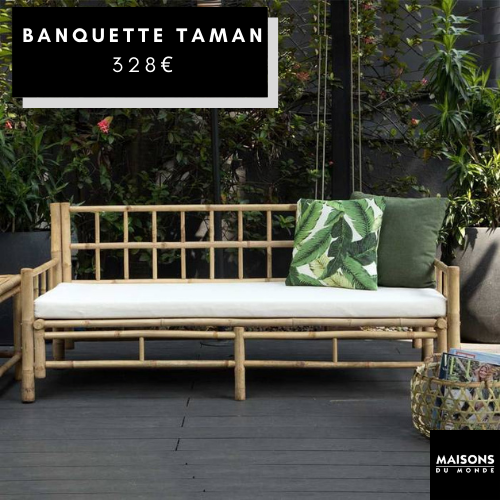 Banquette en bambou design