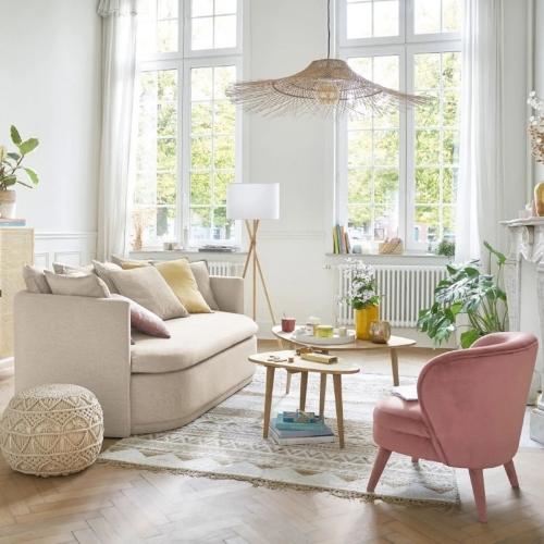 Test et avis du fauteuil en velours rose Kate