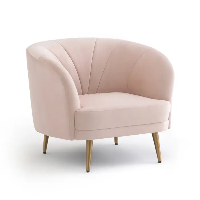 Fauteuil rose Leone