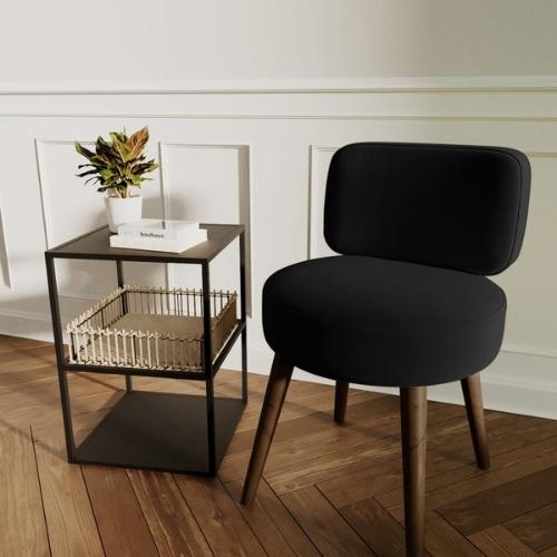 Avis du fauteuil en velours noir Gina