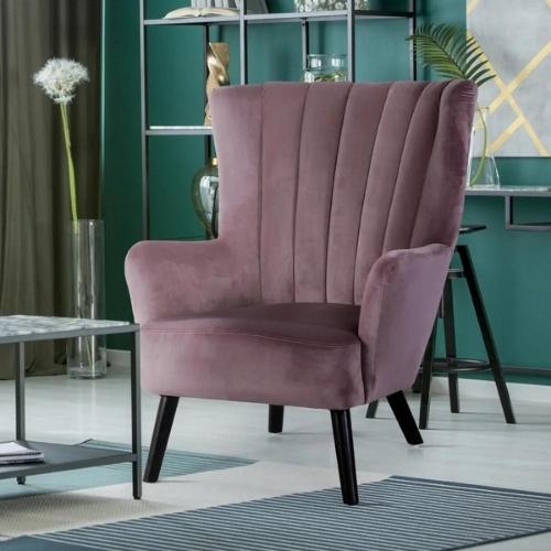 Test et avis du fauteuil en velours rose Vidal