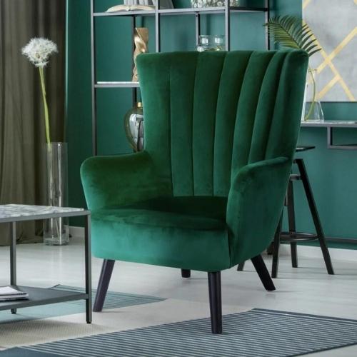 Test et avis du fauteuil vidal en velours vert