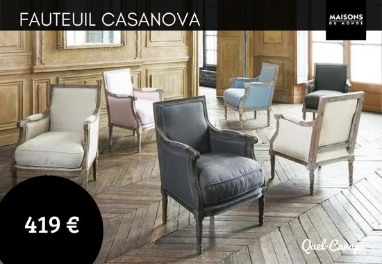 Test et avis du fauteuil casanova maison du monde