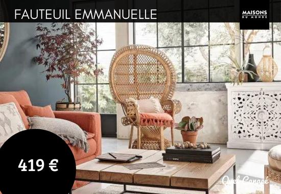 Test et avis du fauteuil Emmanuelle Maison du Monde