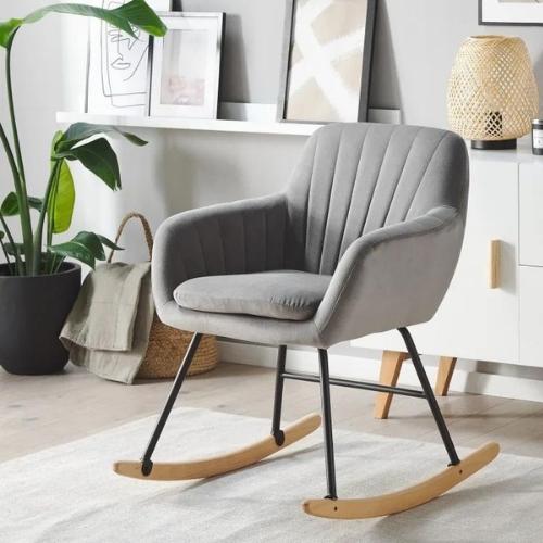 Test et avis du fauteuil en velours gris liarum