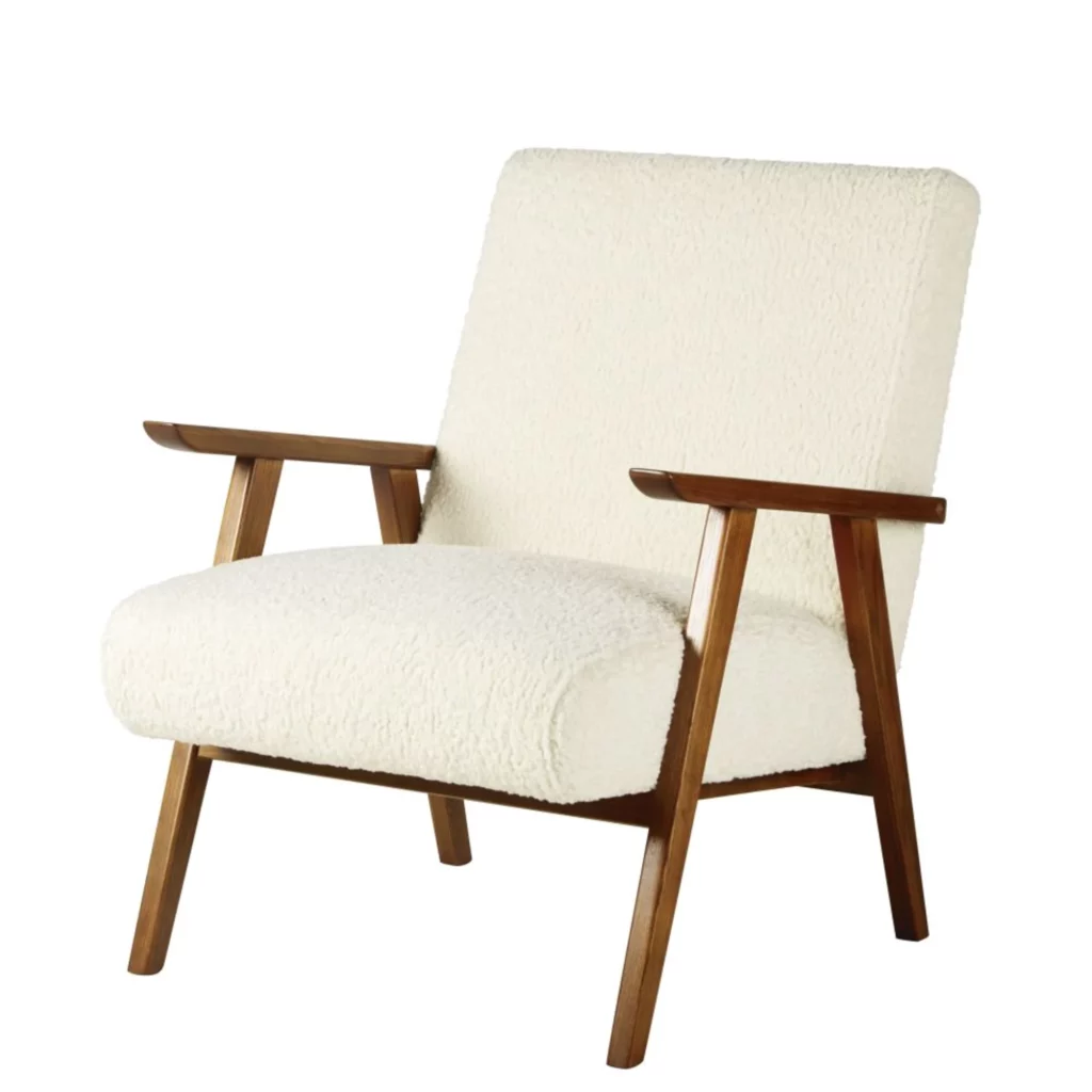 Fauteuil Hermann - Bouclette Blanc