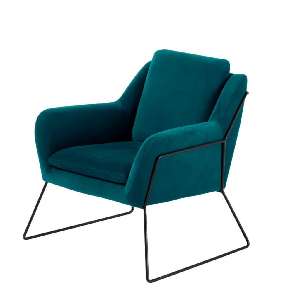 Fauteuil Jasper - Bleu Pétrole