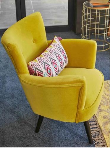 meilleur fauteuil en velours jaune