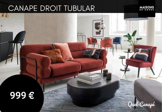 Test et avis du canapé en velours Tubular Maison du Monde