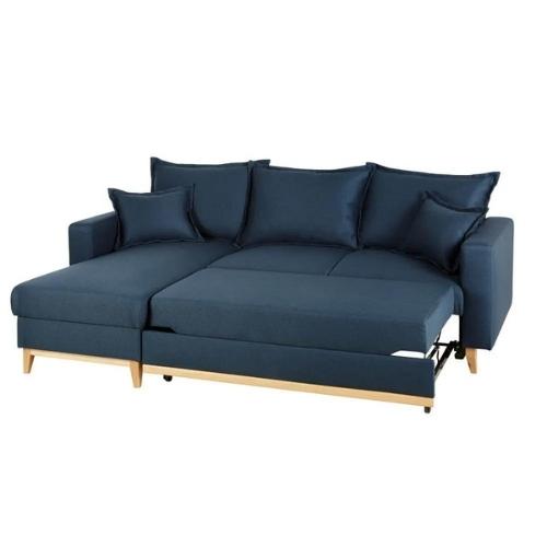 Canapé Duke - Angle Convertible Bleu Nuit