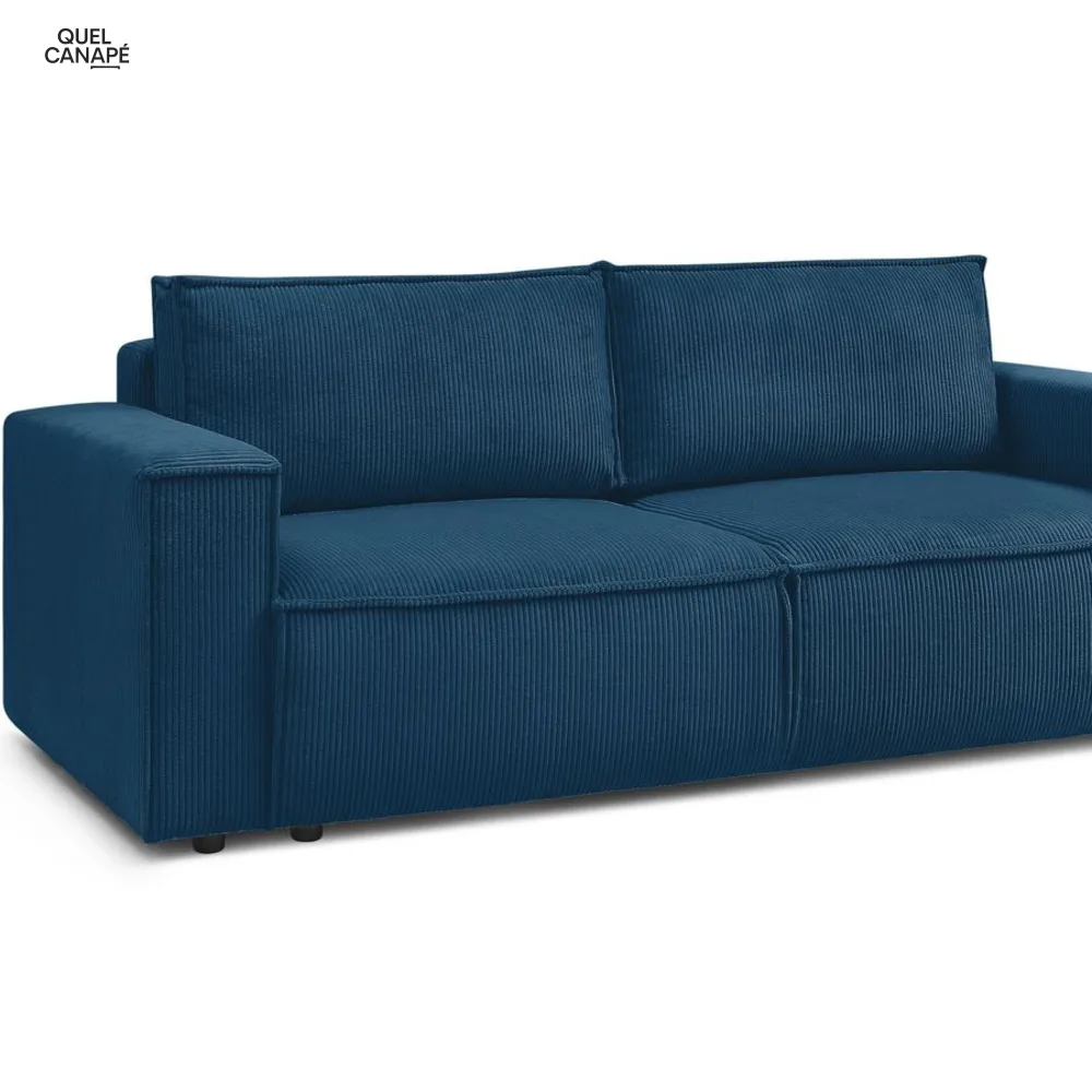 Canapé droit convertible coffre NIHAD