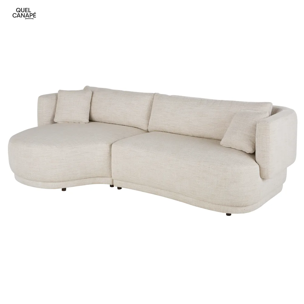 Canapé d'angle gauche 3/4 beige sable Modjo
