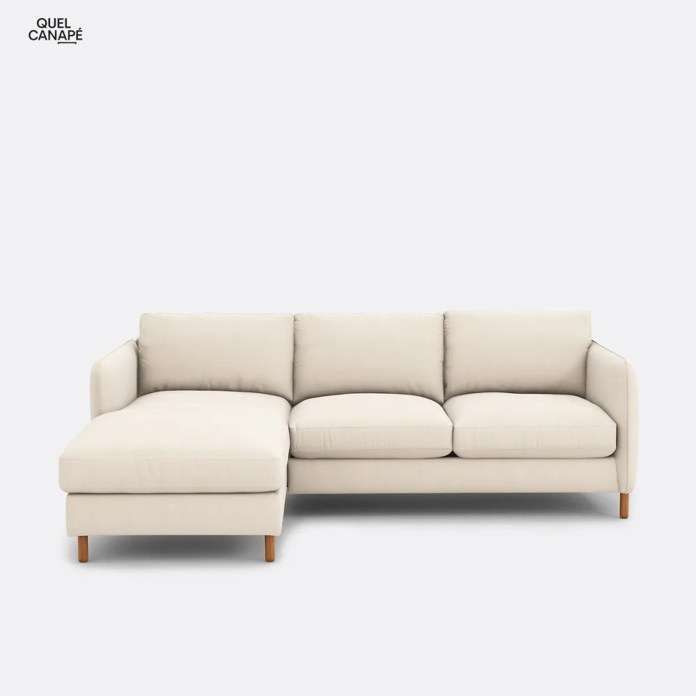 Canapé angle convertible polyester Loméo