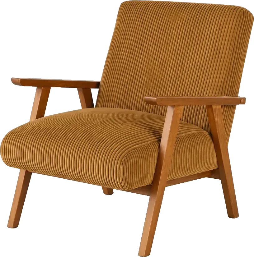 Fauteuil Hermann Maisons du Monde, vue en 3D à taille réelle