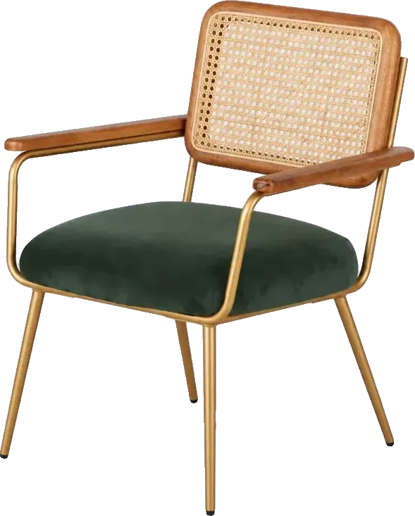 Fauteuil Rosalie Maisons du Monde, vue en 3D à taille réelle