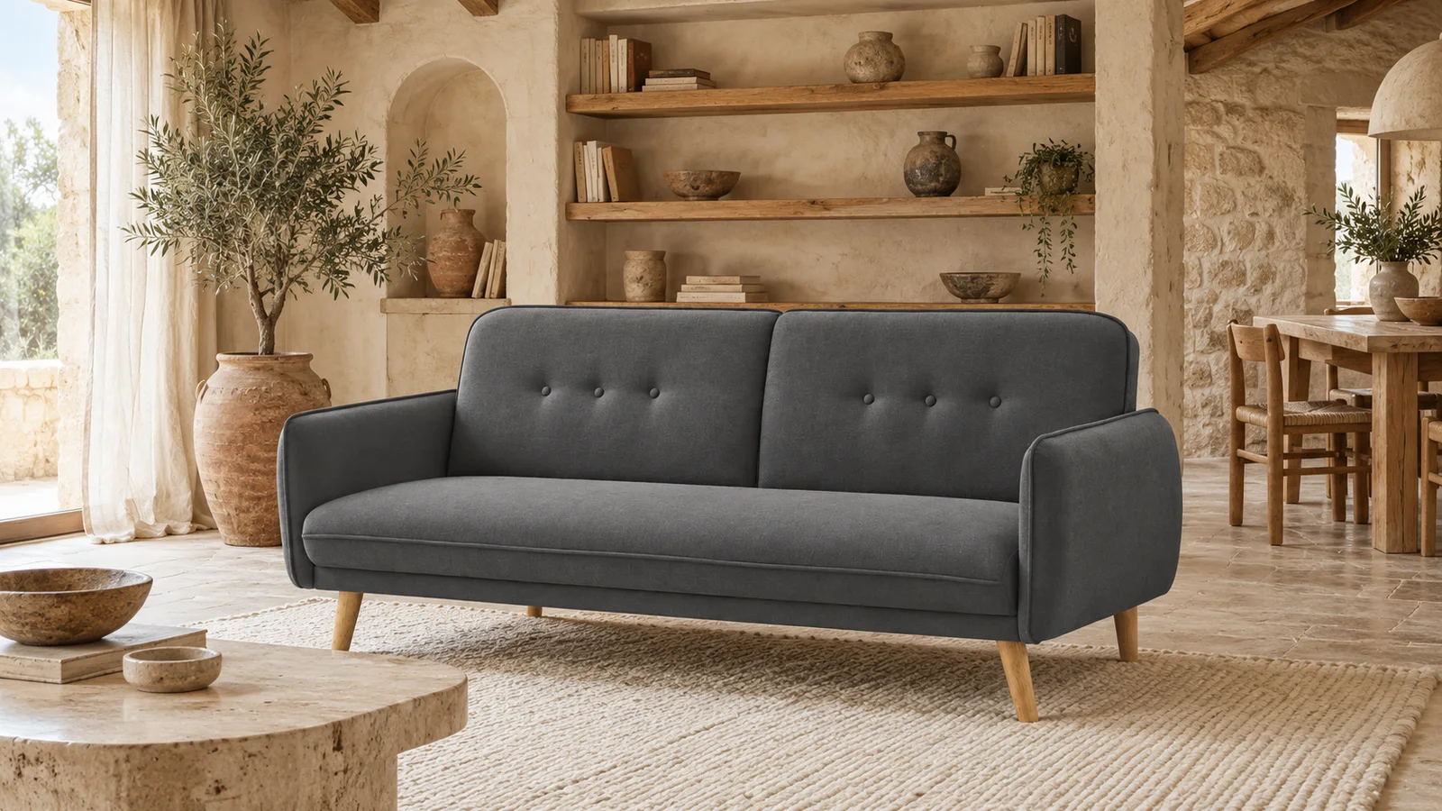 Illustration : Aménager un coin repas confortable avec une banquette