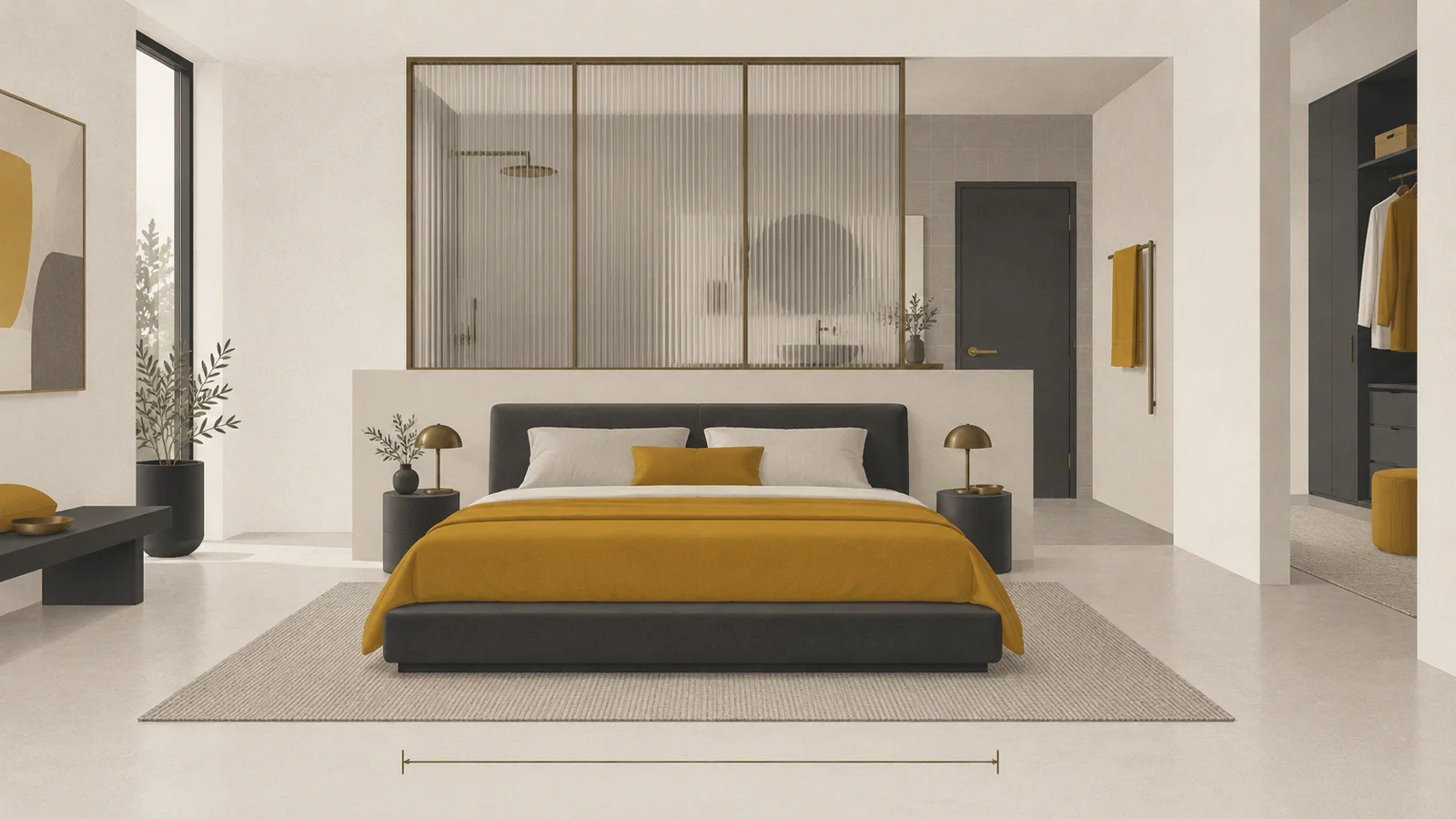 Illustration : Suite parentale avec salle de bain : aménager un espace calme