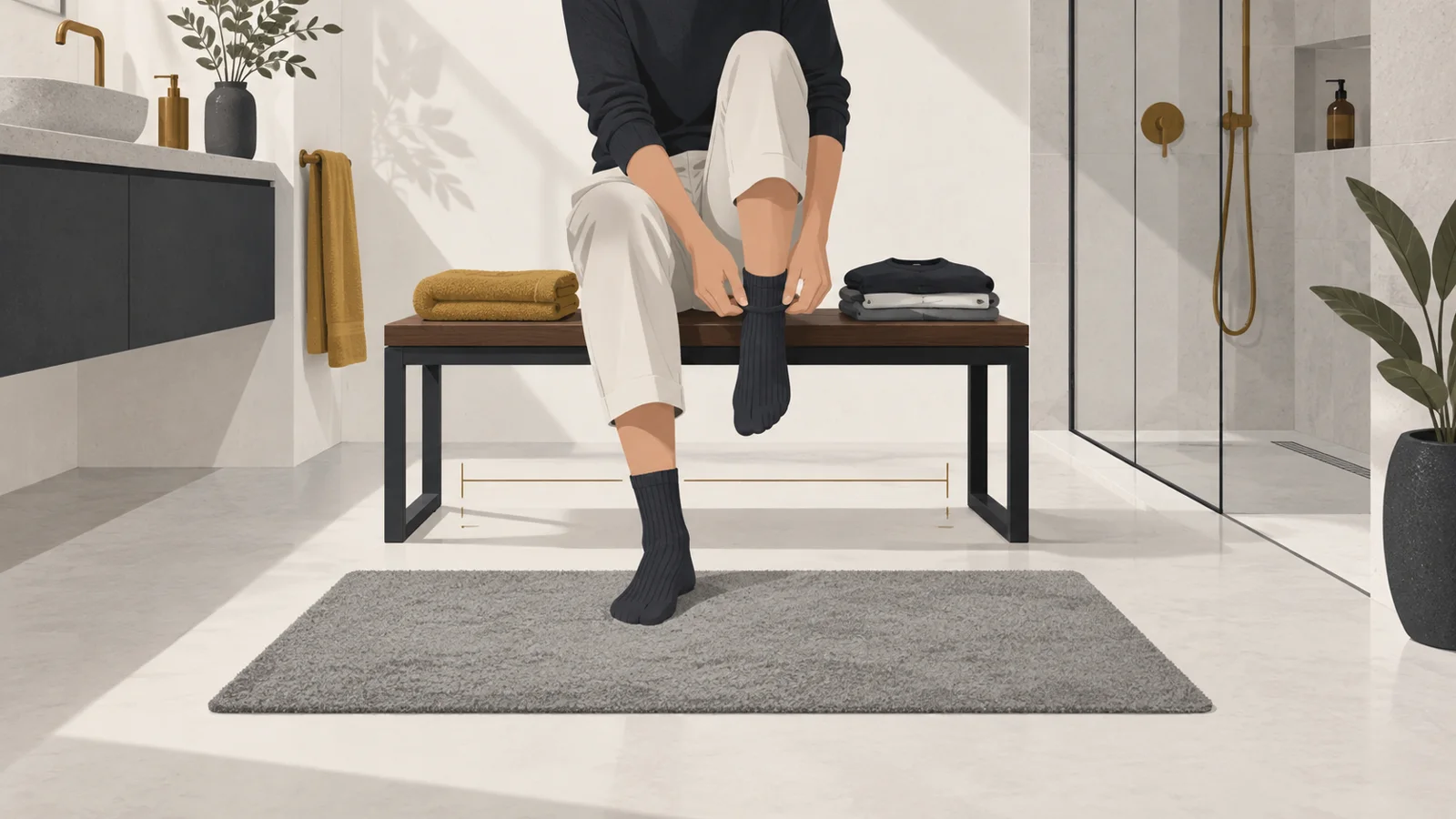 Illustration : Banc salle de bain : quelle assise choisir pour votre confort ?