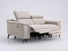 Canapé Fiero Maisons du Monde, 2 places droit fixe, coloris beige