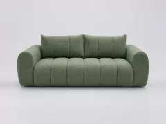 Canapé Nesty Bobochic, 3 places droit fixe, coloris vert clair