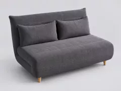 Canapé Nio Maisons du Monde, 2 places droit convertible, coloris gris anthracite