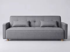 Canapé Copenhague Maisons du Monde, 3 places droit convertible, coloris gris