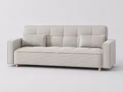 Canapé Copenhague Maisons du Monde, 3 places droit convertible, velours côtelé, coloris beige