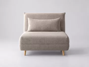Canapé Nio Maisons du Monde, 1 place droit convertible, coloris beige