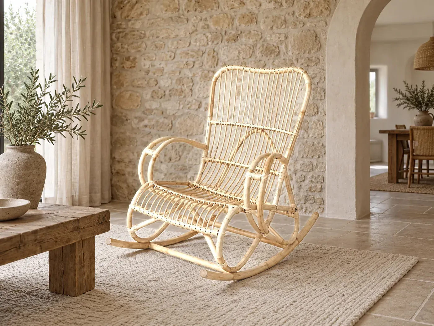 Rocking Chair Louisiane Maisons du Monde, mise en situation