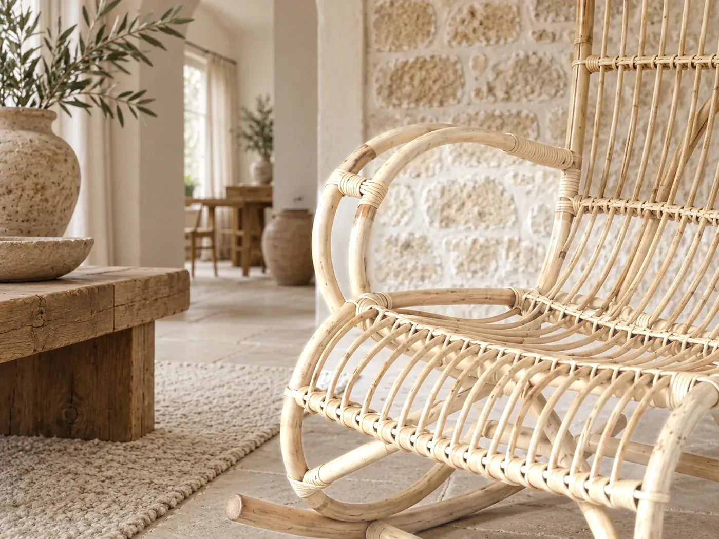 Rocking Chair Louisiane Maisons du Monde, mise en situation