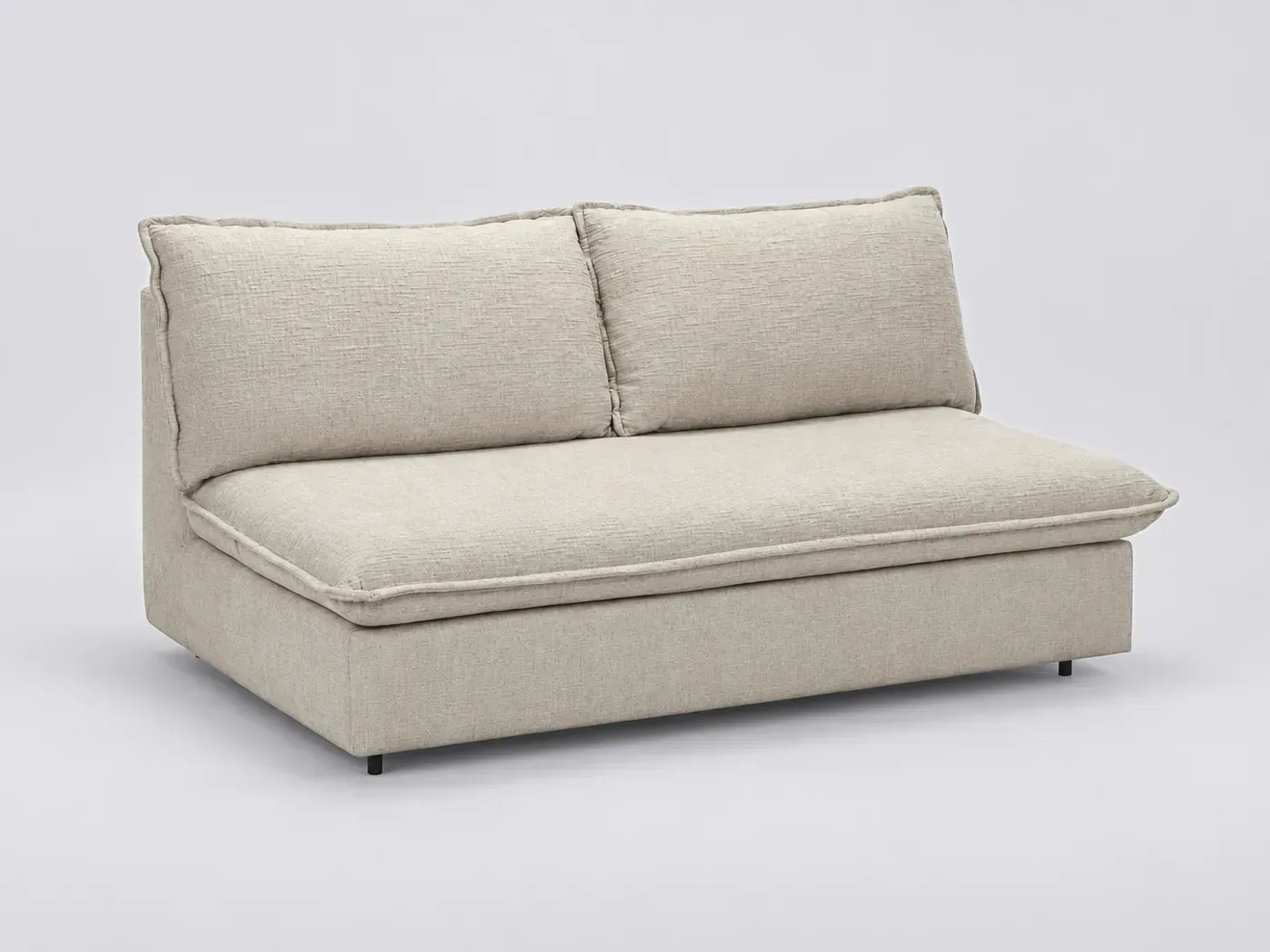 Canapé Isadora Bobochic, 3 places droit convertible express, coloris beige