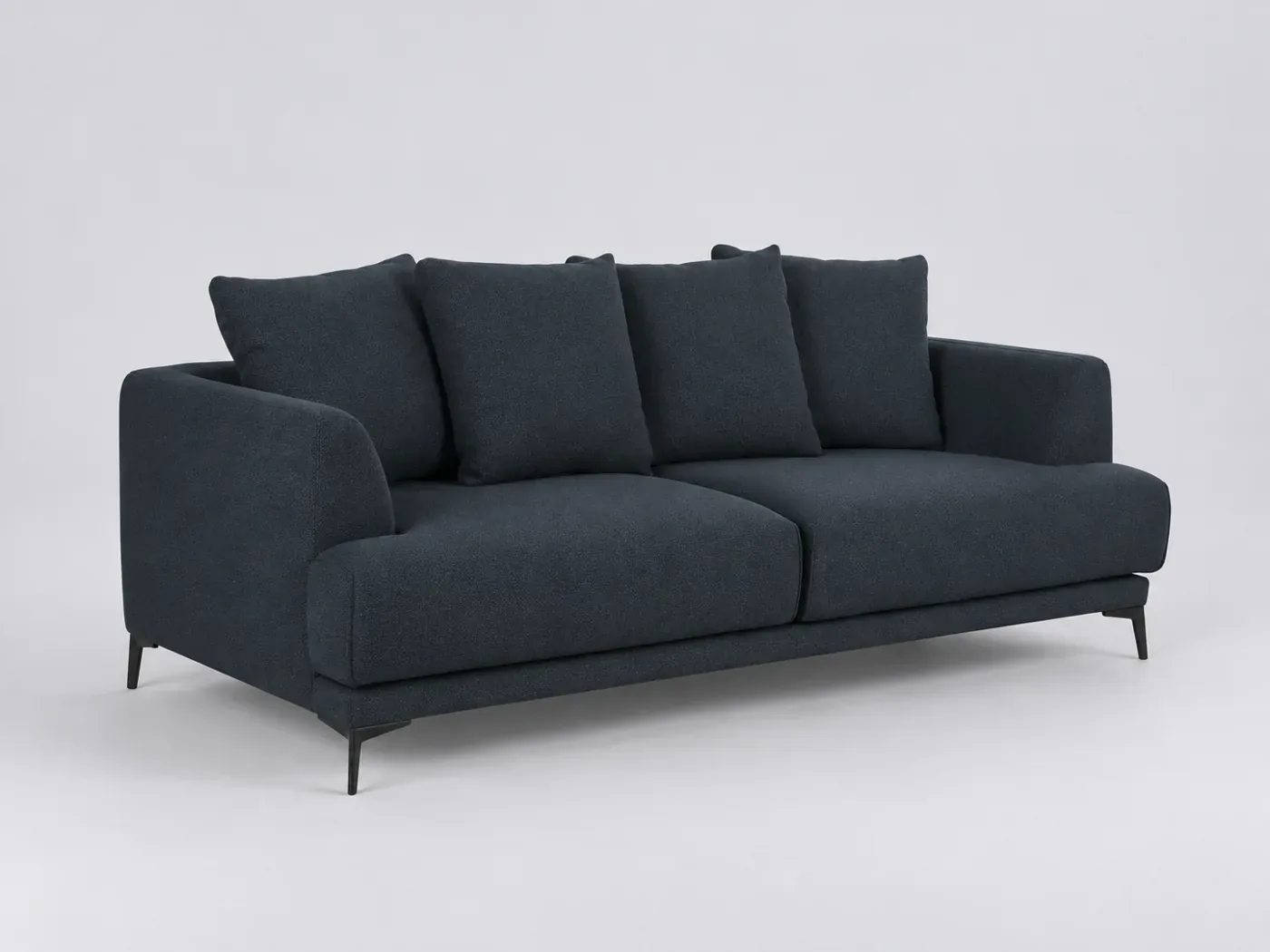 Canapé Romy Maisons du Monde, 3 places droit convertible, bouclette, photo studio