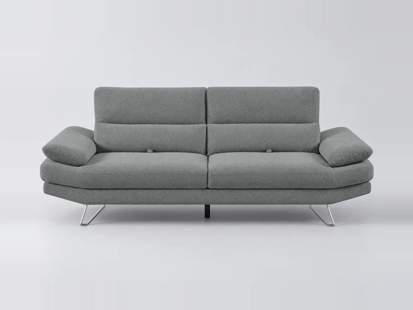 Canapé Martin Conforama, 3 places droit fixe, coloris gris clair