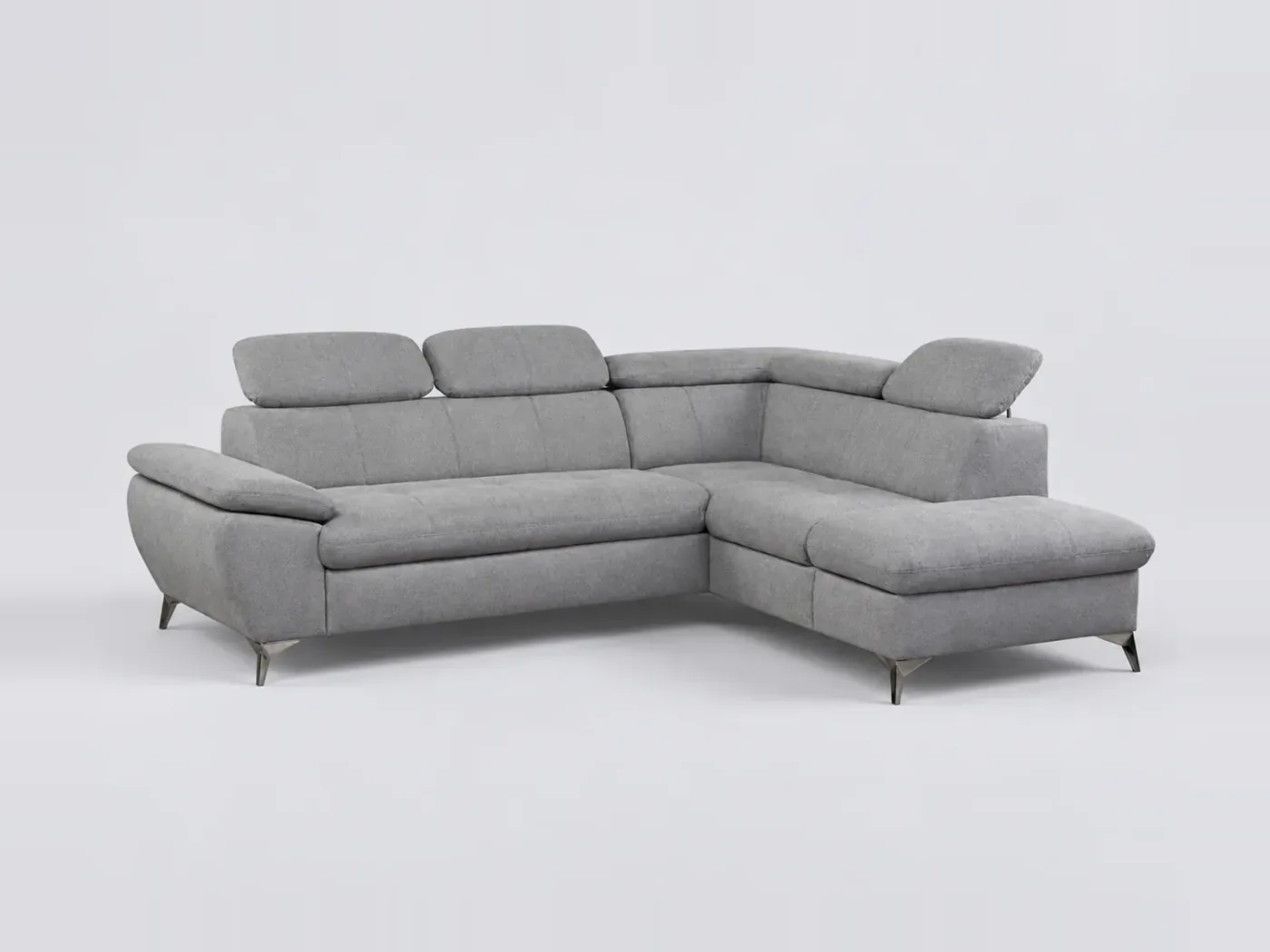 Canapé Ally 2 Conforama, 2 places d'angle convertible, microfibre, photo studio
