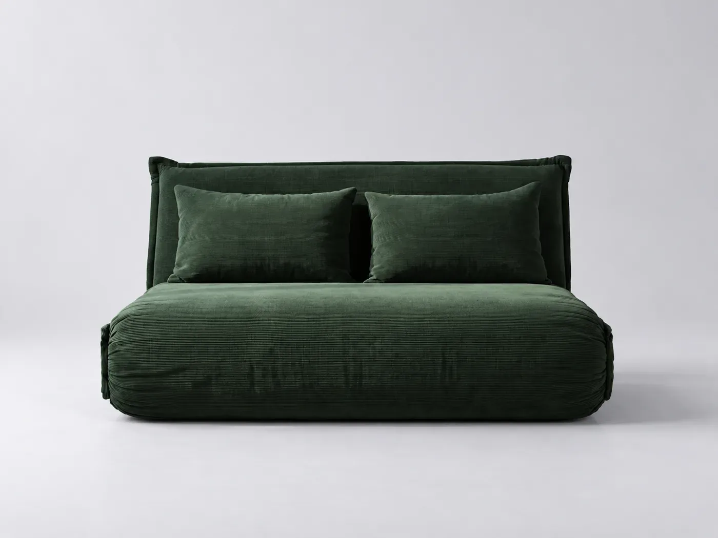 Canapé Hallen Maisons du Monde, 2 places droit convertible, velours côtelé