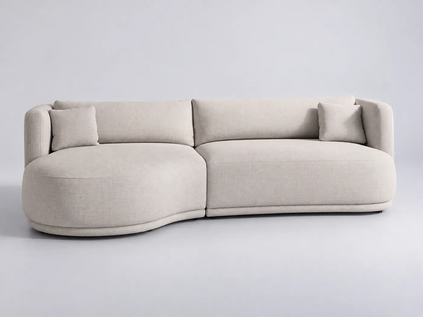 Canapé Modjo Maisons du Monde, 3 places d'angle fixe, coloris beige sable