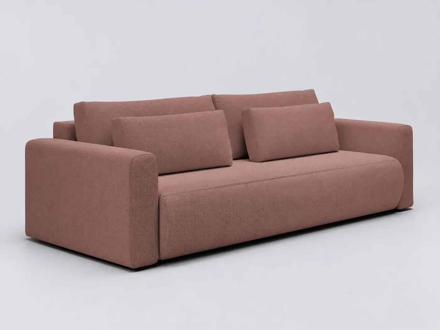 Canapé Evy Maisons du Monde, 3 places droit convertible, coloris rose