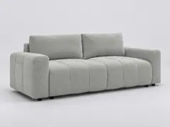 Canapé Arsene Bobochic, 3 places droit convertible, coloris gris clair
