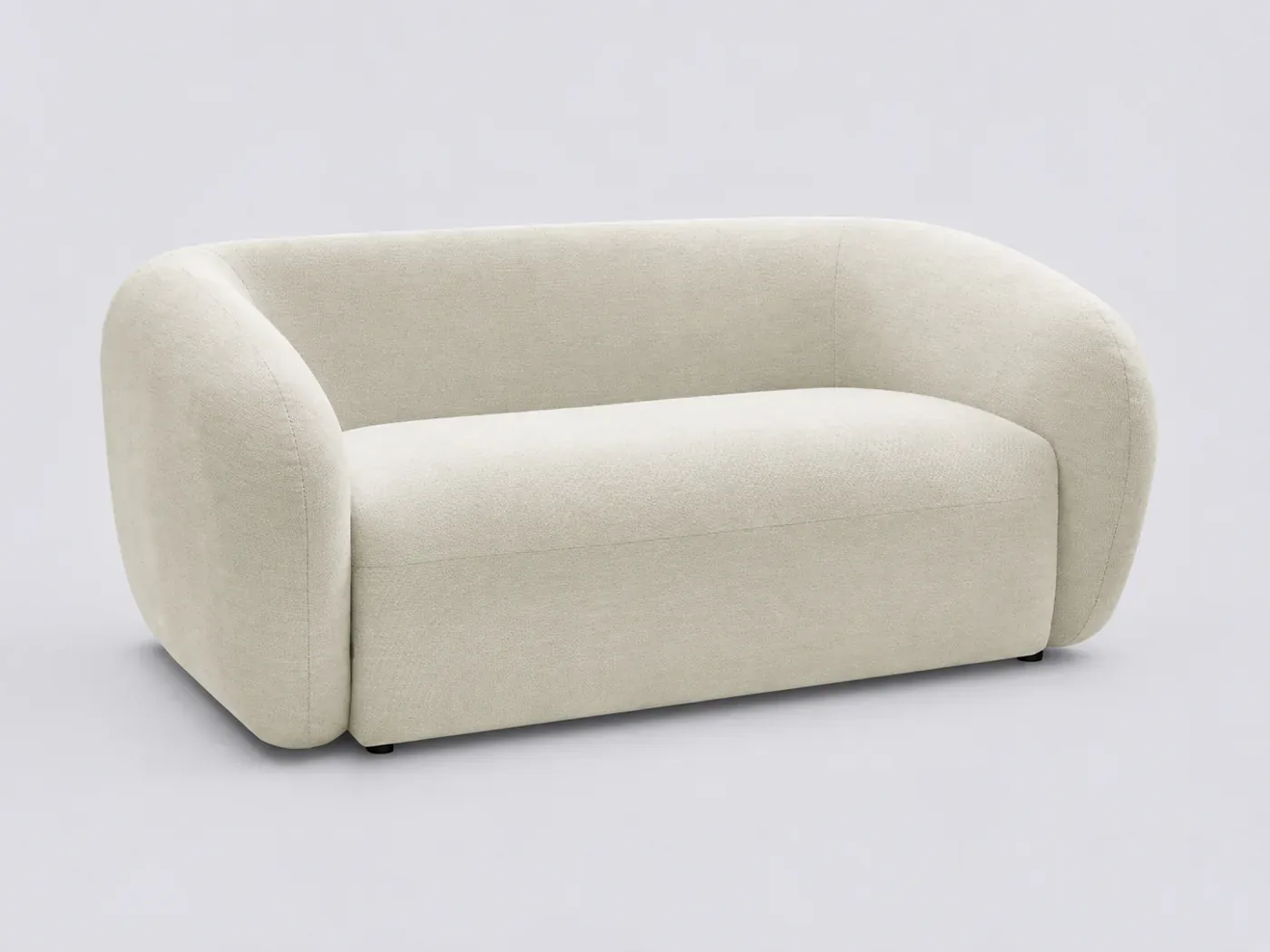 Canapé Celine Bobochic, 2 places droit fixe, coloris beige