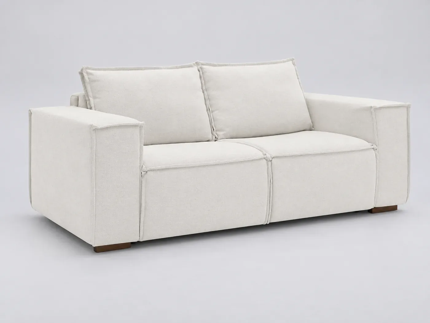 Canapé Chelsea Bobochic, 3 places droit convertible express couchage 160x200, tissu texturé, coloris blanc