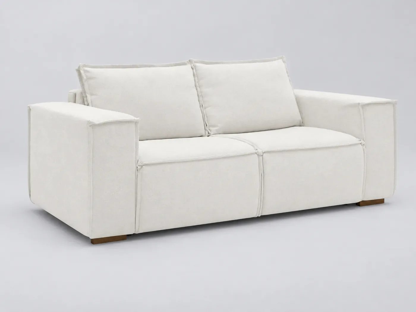 Canapé Chelsea Bobochic, 3 places droit convertible express couchage 140x200, tissu texturé, coloris blanc