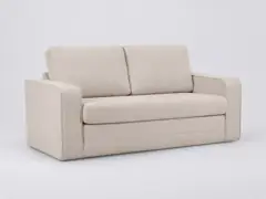 Canapé Come Bobochic, 2 places droit convertible, tissu chiné, coloris beige