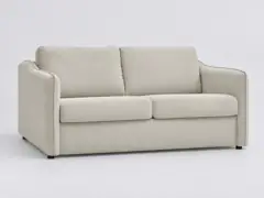 Canapé Lenny Bobochic, 3 places droit convertible express, coloris beige
