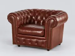 Canapé Chesterfield Maisons du Monde, fauteuil, cuir, coloris marron