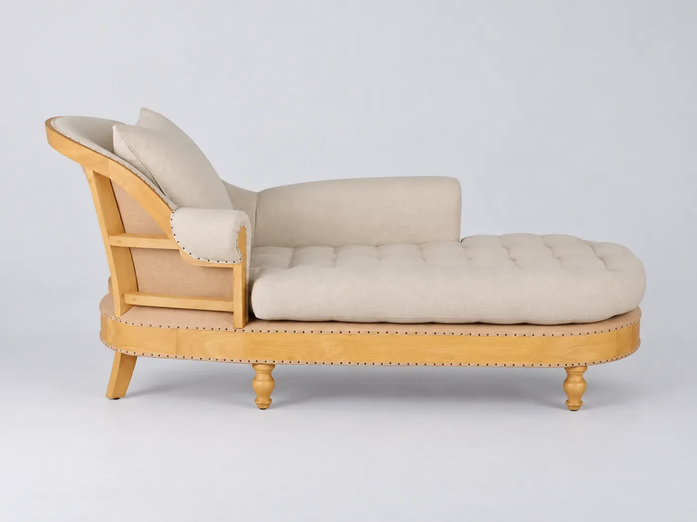 Canapé Cyprien Maisons du Monde, d'angle fixe, lin, coloris meridienne beige