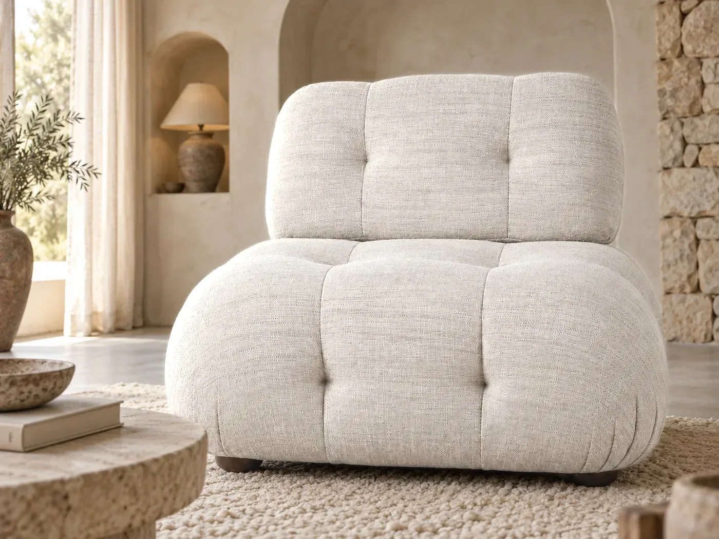 Pump, 1 place droit fixe, coloris coloris sable : gros plan sur les coussins