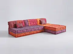 Canapé Madurai Maisons du Monde, 5 places d'angle convertible, coton, coloris multicolore