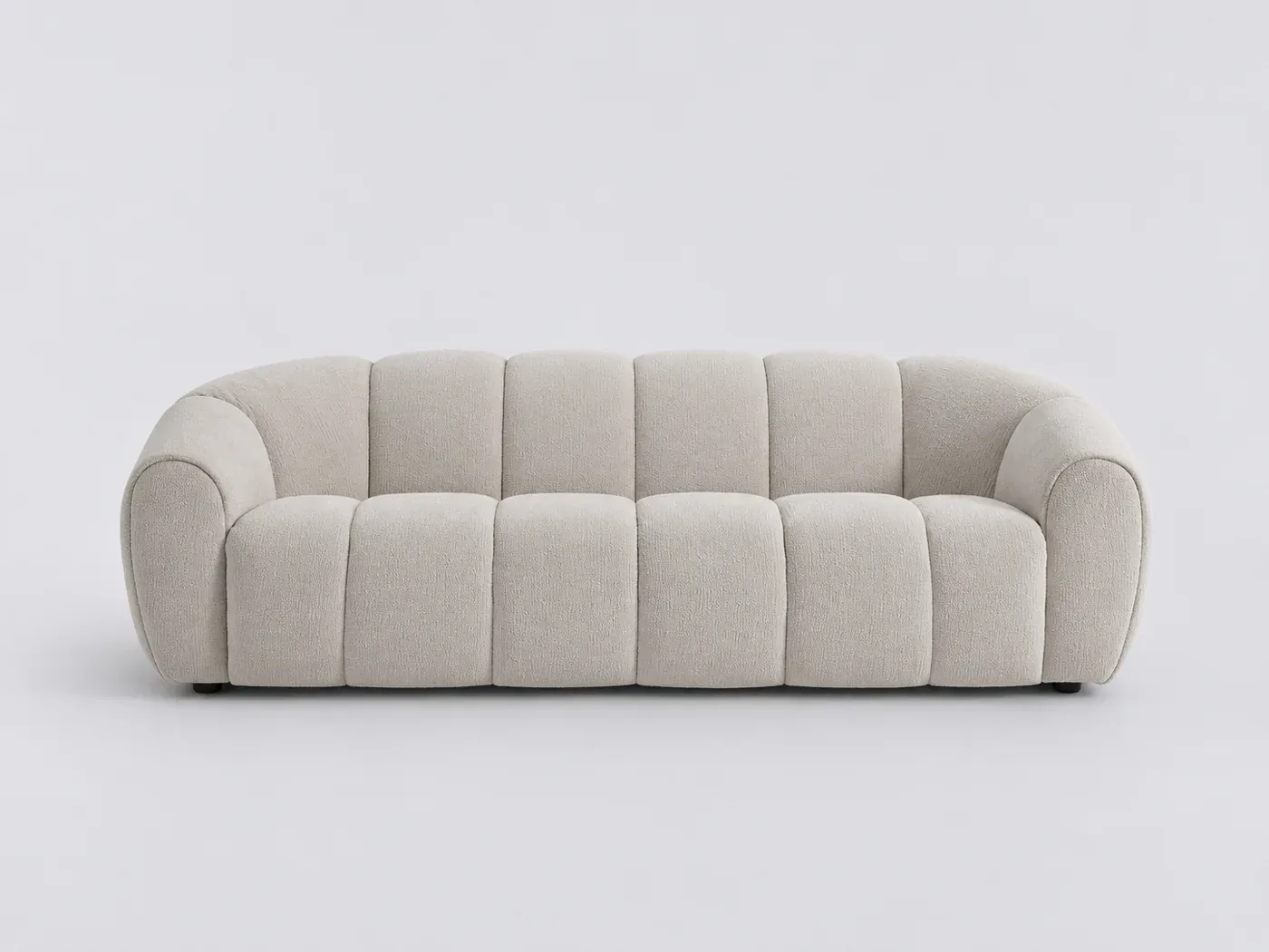 Canapé Tylan La Redoute, 4 places droit fixe, coloris gris galet