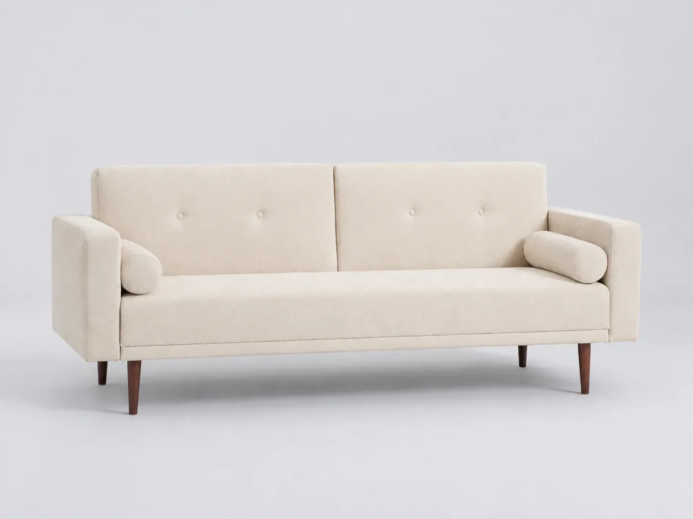 Canapé Tuske La Redoute, 3 places droit convertible, chenille, coloris ecru
