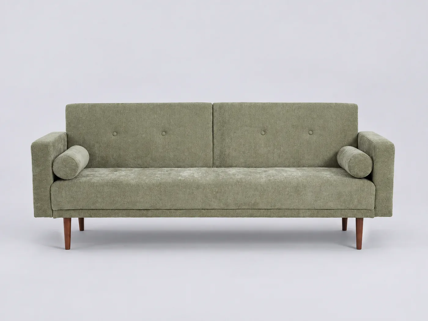 Canapé Tuske La Redoute, 3 places droit convertible, chenille, coloris vert amande